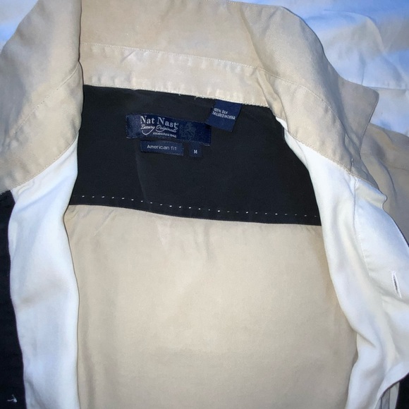 Nat Nast, 100% pure silk, shirt, beige and black size Medium, Perfect condition. - Picture 4 of 7